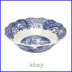 Spode Blue Italian Collection 10 Inch Daisy Serving Bowl, Fine Porcelain