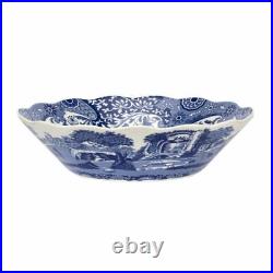 Spode Blue Italian Collection 10 Inch Daisy Serving Bowl, Fine Porcelain