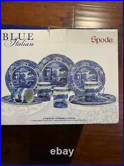 Spode Blue Italian Collection 10 Piece Dinnerware Set, Fine Earthenware Read