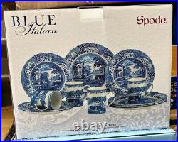 Spode Blue Italian Collection 12 Piece Dinnerware Set, Fine Earthenware