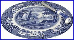 Spode Blue Italian Collection 2 Piece Cheese Plate with Knife, Porcelain