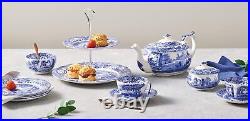 Spode Blue Italian Collection Butter Dish Made of Porcelain & White