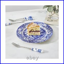 Spode Blue Italian Collection Pastry Forks, Set of Six, Stainless Steel Fork