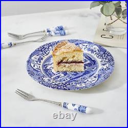 Spode Blue Italian Collection Pastry Forks, Set of Six, Stainless Steel Fork