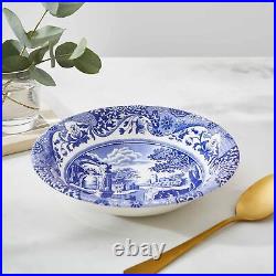 Spode Blue Italian Collection Porcelain Cereal Bowls, Set of 4, 6.5, Blue White