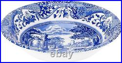 Spode Blue Italian Collection Porcelain Cereal Bowls, Set of 4, 6.5, Blue White