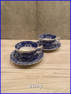 Spode Blue Italian Cup Saucer 2 Piece Set