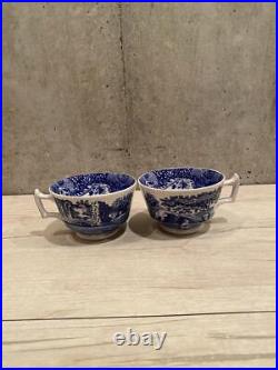 Spode Blue Italian Cup Saucer 2 Piece Set