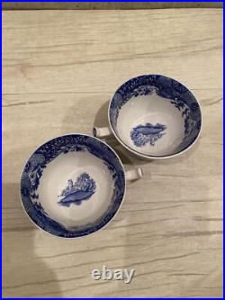 Spode Blue Italian Cup Saucer 2 Piece Set