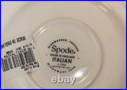 Spode Blue Italian Cup-and-Saucer Sets Lot of 4, New and Perfect