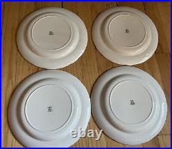 Spode Blue Italian Dinner Plate Set / Lot of 4, 10.5 Large Italian Pastoral