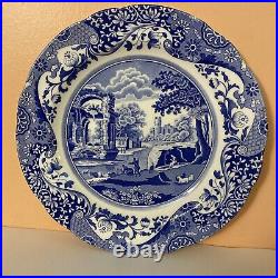 Spode Blue Italian Earthenware Dinner Plates 10.5 in Set Of 4 @