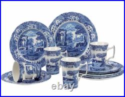 Spode Blue Italian Earthenware Dinnerware 12-piece Set Service for 4 NEW