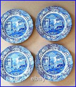 Spode Blue Italian England Set of 4 Dinner Plates & 4 Salad Plates