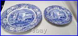 Spode Blue Italian England Set of 4 Dinner Plates & 4 Salad Plates