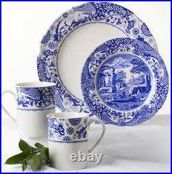 Spode Blue Italian Fresh Update Brocato 12 piece Dinnerware Set Service for4 NEW