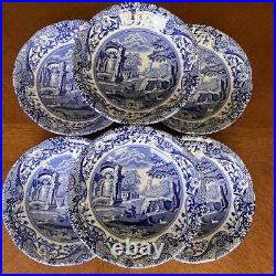 Spode Blue Italian Fruit Saucer 6 Pieces