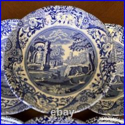 Spode Blue Italian Fruit Saucer 6 Pieces