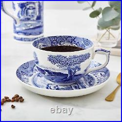 Spode Blue Italian Jumbo Cup & Saucer Set of 4