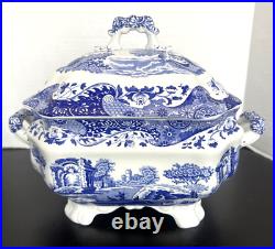 Spode Blue Italian Large Soup Tureen Mint