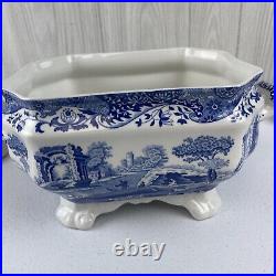 Spode Blue Italian Lidded Covered Soup Tureen & Ladle Set New withOriginal Sticker