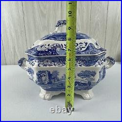 Spode Blue Italian Lidded Covered Soup Tureen & Ladle Set New withOriginal Sticker