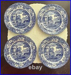 Spode Blue Italian Luncheon Salad Plates 7.5 Inch 20cm Chinoiserie Set of 4 NWT