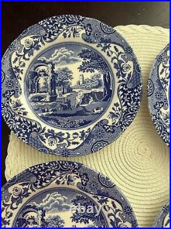 Spode Blue Italian Luncheon Salad Plates 7.5 Inch 20cm Chinoiserie Set of 4 NWT