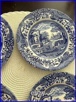 Spode Blue Italian Luncheon Salad Plates 7.5 Inch 20cm Chinoiserie Set of 4 NWT