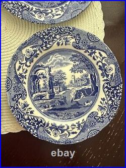 Spode Blue Italian Luncheon Salad Plates 7.5 Inch 20cm Chinoiserie Set of 4 NWT