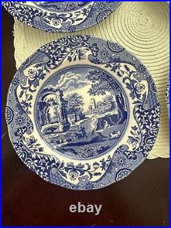 Spode Blue Italian Luncheon Salad Plates 7.5 Inch 20cm Chinoiserie Set of 4 NWT