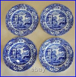 Spode Blue Italian Luncheon Salad Plates, 8 Inch, 20cm, set of 4 NEW withtags