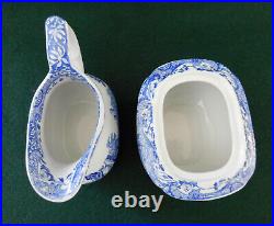 Spode Blue Italian Made in England 3 pieces Cream, Sugar & Tray C 1816 V