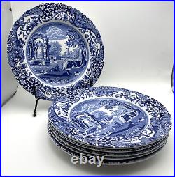 Spode Blue Italian Made in England Set of 6 Salad Plates