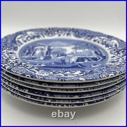 Spode Blue Italian Made in England Set of 6 Salad Plates