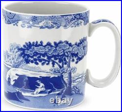 Spode Blue Italian Mug Set of 4,16 oz Fine Porcelain, Dishwasher Safe