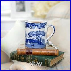 Spode Blue Italian Mug Set of 4,16 oz Fine Porcelain, Dishwasher Safe