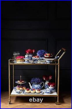 Spode Blue Italian Mugs, Set of 4, Fine Porcelain, 16 oz