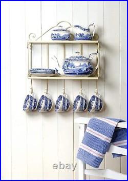 Spode Blue Italian Mugs, Set of 4, Fine Porcelain, 16 oz