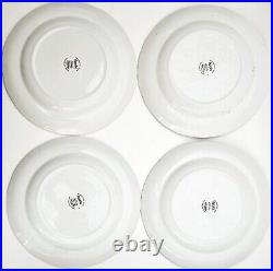 Spode Blue Italian Pasta Bowls (4) and Salad Plates (4), Made In England