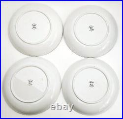 Spode Blue Italian Pasta Bowls (4) and Salad Plates (4), Made In England