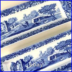 Spode Blue Italian Pen Tray Rectangular 2 Pieces