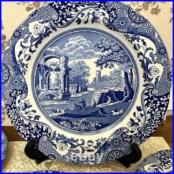 Spode Blue Italian Plate 26.5cm 19cm 4 Piece Set