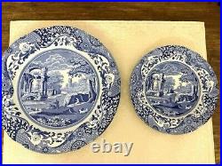 Spode Blue Italian Plate 26.5cm 19cm 4 Piece Set