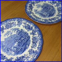 Spode Blue Italian Plate Made In England 2 Pieces