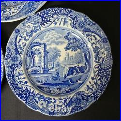 Spode Blue Italian Plate Set of 6 Pieces 15.7cm Used Collectible Dish