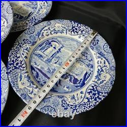 Spode Blue Italian Plates 6 Pieces 19Cm Made In England