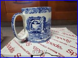 Spode Blue Italian Porcelain Coffee Mug, Set of 8, 9 oz Blue White (1380488)