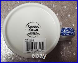 Spode Blue Italian Porcelain Coffee Mug, Set of 8, 9 oz Blue White (1380488)