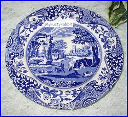 Spode Blue Italian Salad Side Plates 7-3/8 Ceramic Set of 4 NEW